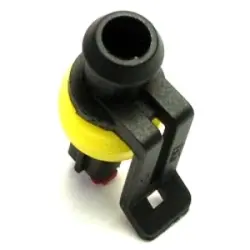 Socket, unequipped, 1 pole, straight, 1 row, black, 282079-2