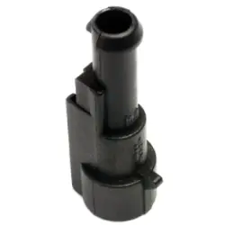Plug, unequipped, 1 pole, straight, 1 row, black, 282103-1