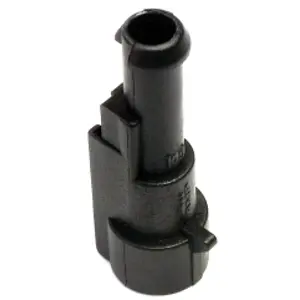 Plug, unequipped, 1 pole, straight, 1 row, black, 282103-1 - 1