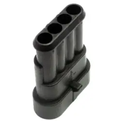 Plug, unequipped, 4 pole, straight, 1 row, black, 282106-1