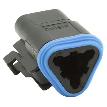 Plug, unequipped, 3 pole, straight, black, PX0100S03BK - 1