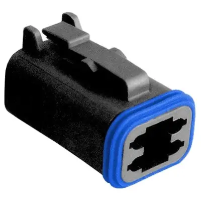 Plug, unequipped, 4 pole, straight, black, PX0100S04BK - 1