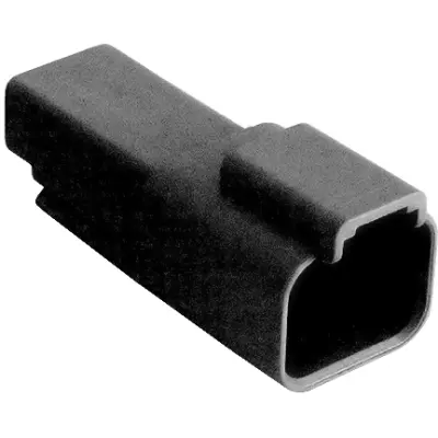 Socket, unequipped, 2 pole, straight, black, PX0101P02BK - 1