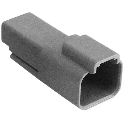 Socket, unequipped, 2 pole, straight, gray, PX0101P02GY - 1