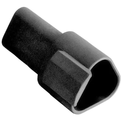 Socket, unequipped, 3 pole, straight, black, PX0101P03BK - 1