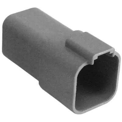 Socket, unequipped, 6 pole, straight, gray, PX0101P06GY - 1