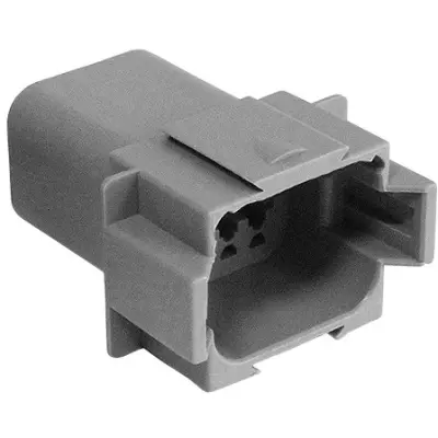 Socket, unequipped, 8 pole, straight, gray, PX0101P08AGY - 1