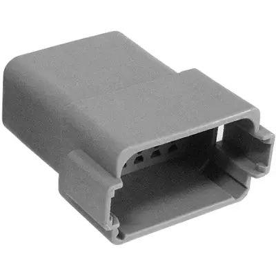 Socket, unequipped, 12 pole, straight, gray, PX0101P12AGY - 1