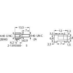 Bolt kit for D-Sub, 2-1393560-5