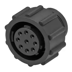 Plug housing, 9 pole, crimp connection, screw locking, straight, 206485-1