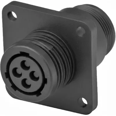 Socket housing, 4 pole, crimp connection, screw locking, straight, 182917-1 - 1