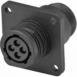 Socket housing, 4 pole, crimp connection, screw locking, straight, 182917-1