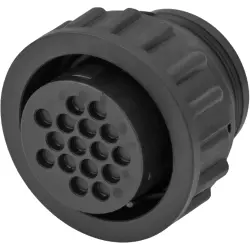 Plug housing, 16 pole, crimp connection, screw locking, straight, 182642-1