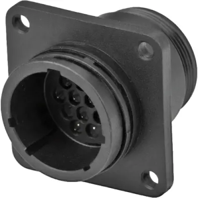 Socket housing, 16 pole, crimp connection, screw locking, straight, 182916-1 - 1