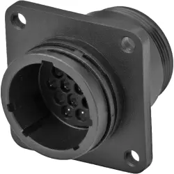 Socket housing, 16 pole, crimp connection, screw locking, straight, 182916-1