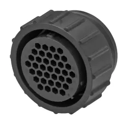 Plug housing, 37 pole, crimp connection, screw locking, straight, 206150-1