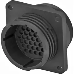 Socket housing, 37 pole, crimp connection, screw locking, straight, 182918-1