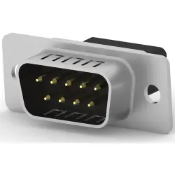 D-Sub plug, 9 pole, standard, unequipped, straight, crimp connection, 167292-1