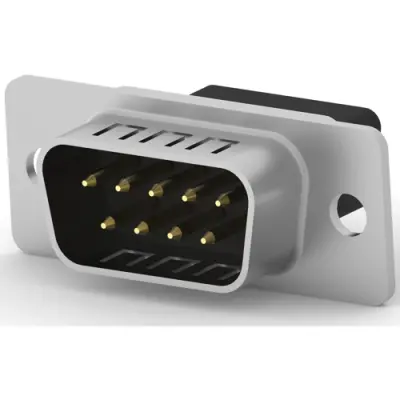 D-Sub plug, 9 pole, standard, unequipped, straight, crimp connection, 167292-1 - 1