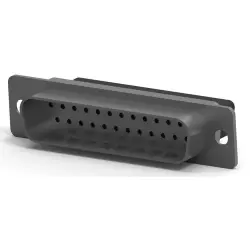 D-Sub plug, 25 pole, standard, unequipped, straight, crimp connection, 167294-1