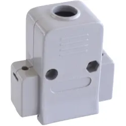 D-Sub connector housing, size: 2 (DA), straight 180°, plastic, gray, AGP 15 G