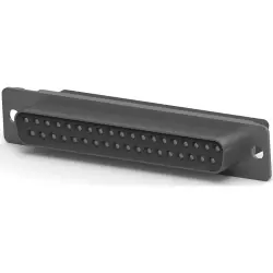 D-Sub socket, 37 pole, standard, unequipped, straight, crimp connection, 205209-2