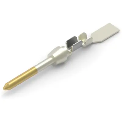 Pin contact, 0.08-0.22 mm², AWG 28-24, crimp connection, gold-plated, 5-166054-1 - 1