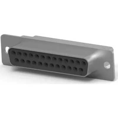 D-Sub socket, 25 pole, standard, unequipped, straight, crimp connection, 164533-4 - 1