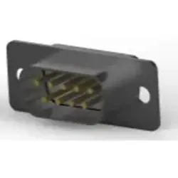 D-Sub plug, 9 pole, standard, equipped, straight, solder cup, 5-747904-2
