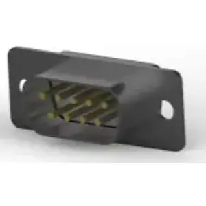 D-Sub plug, 9 pole, standard, equipped, straight, solder cup, 5-747904-2 - 1