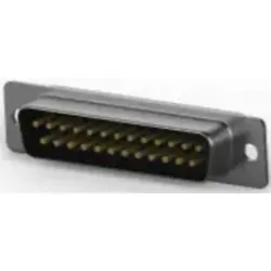 D-Sub plug, 25 pole, standard, equipped, straight, solder cup, 5-747912-2