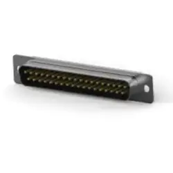 D-Sub plug, 37 pole, standard, equipped, straight, solder cup, 5-747916-2