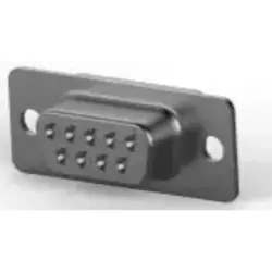 D-Sub socket, 9 pole, standard, equipped, straight, solder cup, 5-747905-2