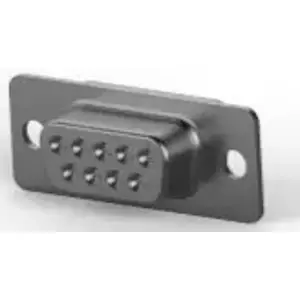 D-Sub socket, 9 pole, standard, equipped, straight, solder cup, 5-747905-2 - 1