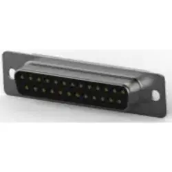 D-Sub socket, 25 pole, standard, equipped, straight, solder cup, 5-747913-2