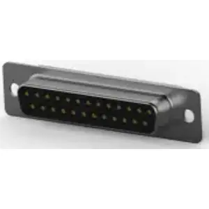 D-Sub socket, 25 pole, standard, equipped, straight, solder cup, 5-747913-2 - 1