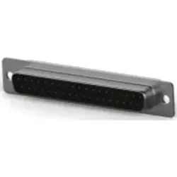 D-Sub socket, 37 pole, standard, equipped, straight, solder cup, 5-747917-2
