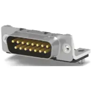 D-Sub plug, 15 pole, standard, equipped, angled, solder pin, 1-338169-2 - 1