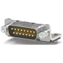 D-Sub plug, 15 pole, standard, equipped, angled, solder pin, 3-338169-2