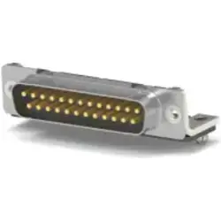 D-Sub plug, 25 pole, standard, equipped, angled, solder pin, 1-338170-2