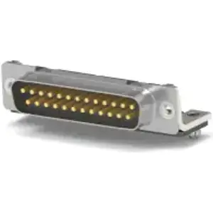 D-Sub plug, 25 pole, standard, equipped, angled, solder pin, 1-338170-2 - 1