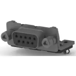 D-Sub socket, 9 pole, standard, equipped, angled, solder pin, 3-106505-2