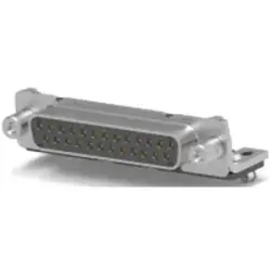 D-Sub socket, 25 pole, standard, equipped, angled, solder pin, 3-106507-2