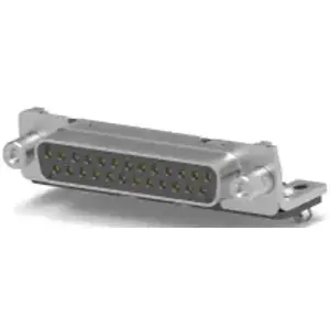 D-Sub socket, 25 pole, standard, equipped, angled, solder pin, 3-106507-2 - 1