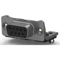 D-Sub socket, 9 pole, standard, equipped, angled, solder pin, 1-106505-2