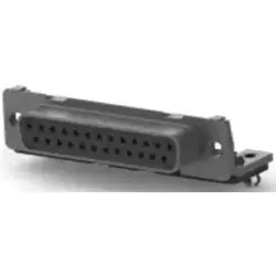 D-Sub socket, 25 pole, standard, equipped, angled, solder pin, 1-106507-2