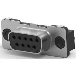 D-Sub socket, 9 pole, standard, equipped, straight, solder pin, 5-338313-2