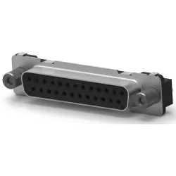 D-Sub socket, 25 pole, standard, equipped, straight, solder pin, 3-338315-2