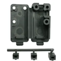D-Sub connector housing, size: 1 (DE), straight 180°, angled 90°, cable Ø 4.06 mm, thermoplastic, black, 207467-1