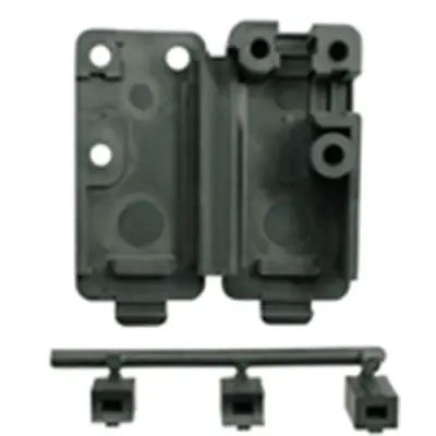 D-Sub connector housing, size: 1 (DE), straight 180°, angled 90°, cable Ø 4.06 mm, thermoplastic, black, 207467-1 - 1